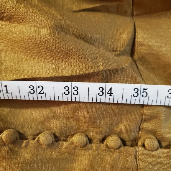 COPY - BANANA REPUBLIC Linen Balloon Sleeve Mini Dress 8T Dry Mustard NWT #789… - Picture 5 of 8